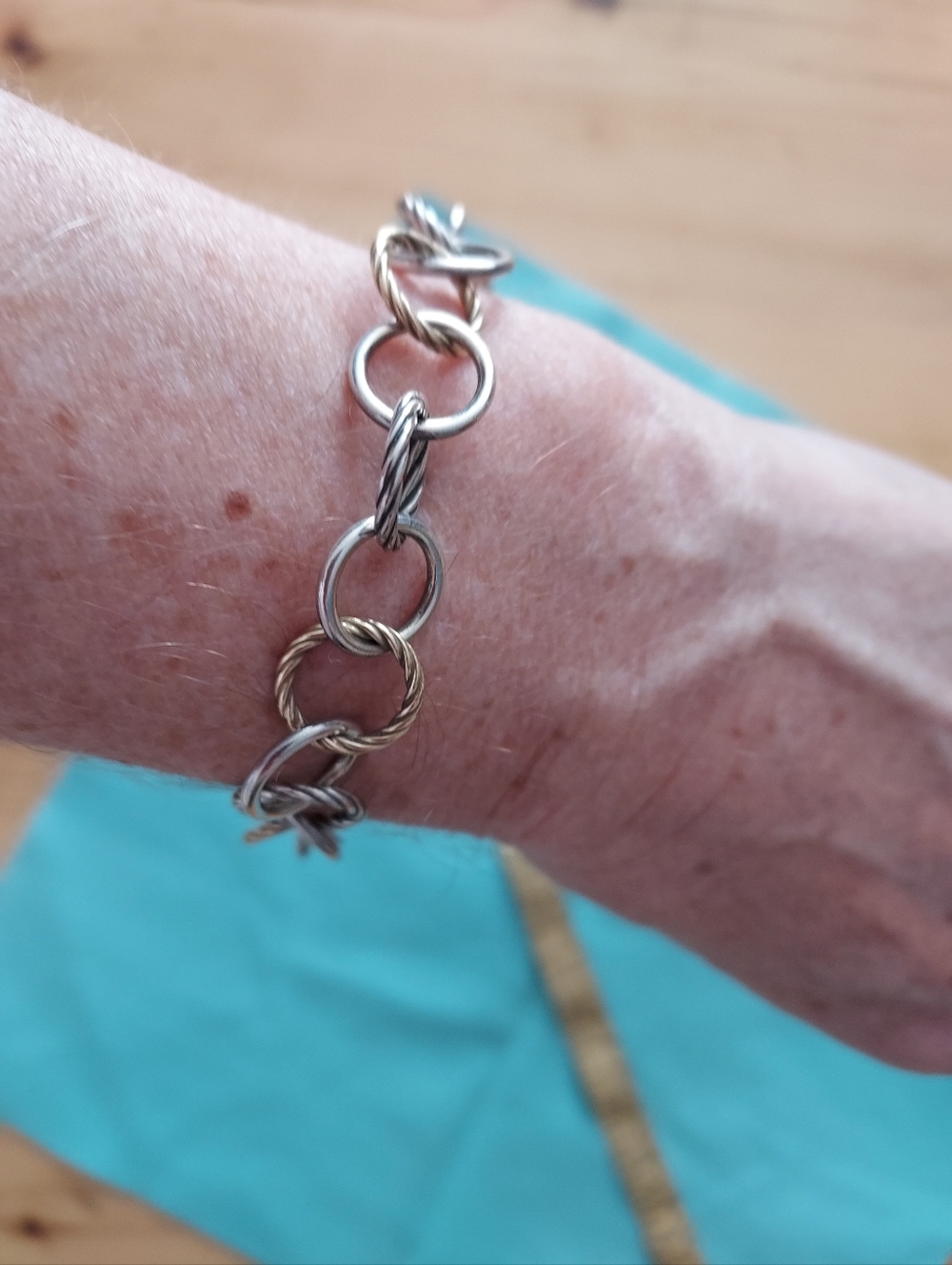James Avery Silver and Gold Bracelet - Picture 2 of 4